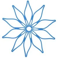 Kochblume Topfuntersetzer Kochblume Vario-Blumenuntersetzer Hellblau