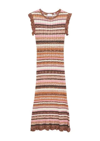 comma - Kleid creme/mehrfarbig - Gr. - 38