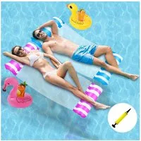FELIXLEO Luftmatratze Luftmatratze 2 Stück Wasserhängematte mit 4 in 1 Luftmatratze