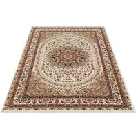 Carpetilla Designteppich Designer Wohnzimmer Teppich Afsahan Orientalische Knochens Farbe, Rechtetig, wohnzimmer
