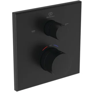 Ideal Standard Badethermostat UP Ceratherm C100 Rosette 157x157mm Silk Black, A8588XG A8588XG