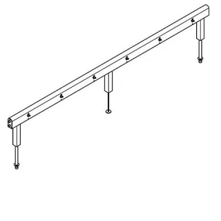 KWC Aquarotter Armatureneinh., Edst., doppelreihig, 12 Waschplätze, 3600 mm, Wasserans Seite, 360000 3600001399