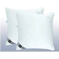 SEI Design Kopfkissen 2-er PackKopfkissen Air Softfill Collection SWAN DE LUXE 80x80 Bezug, Füllung: 100% Polyester Mikrofaser, Bezug: 100% Baumwolle, Seitenschläfer, Rückenschläfer, Bauchschläfer, 2-er Pack, Mikrofaserfüllung Baumwollbezug 2x Reißve