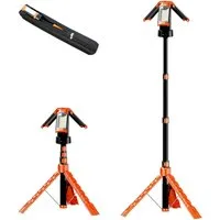 Grafner LED Baustrahler Grafner Akku Baustrahler Arbeitslampe LED mit Stativ, LED fest integriert, Akkubetrieb, LED