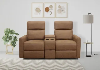 Home affaire 2-Sitzer "Daoulas, 2er-Kinosofa, TV-Sessel, Multimedia-Sofa" Kinosofa mit Relaxfunktion, Getränkehalter und Stauraum