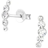 ALEXANDER YORK Paar Ohrstecker KRISTALLREIHE 5, 2-tlg., 925 Sterling Silber