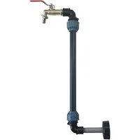 STEMAX-Wassertechnik Regenwassertank IBC Schwanenhals Auslaufhahn 3/4", (Set), Für eine komfortable Wasserentnahme