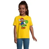 Blondie & Brownie T-Shirt Kinder Yoshi & Mario Konsole Retro Super Luigi