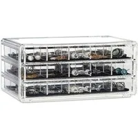relaxdays Make-Up Organizer mit Schubladen, 1-tlg., transparent