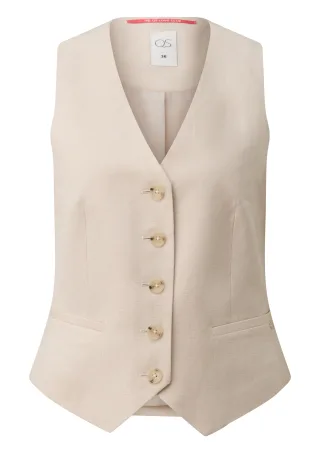 qs - Indoor-Weste beige - Gr. - 34