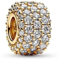 Pandora Bead Charm Sparkling Pavé, PANDORA Moments mit Zirkonia, gold