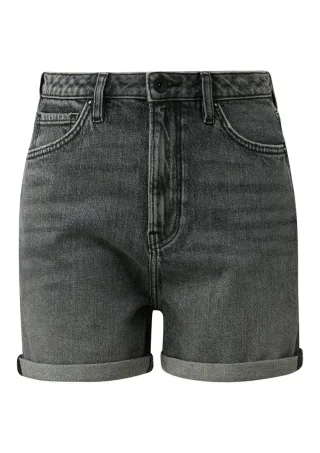 Q/S designed by - Jeans-Shorts im Mom Fit grau - Gr. - 34