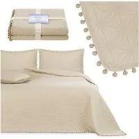 texpot Tagesdecke Wohndecke Pompons und Steppung Wendefunktion