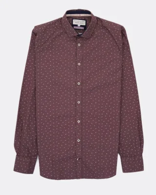 Colours & Sons - Hemd mit Paisley Print rot - Gr. - M