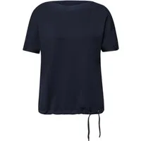 STREET ONE Kurzarmshirt LTD QR u-boat shirt w.rib coll