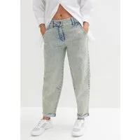 bonprix Boyfriend-Jeans weites Bein, Loose Fit, mit bequemem Gummi am hinteren Bund
