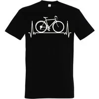 Youth Designz T-Shirt Heartbeat Fahrrad Herren Shirt mit lustigem Fahrrad Frontprint