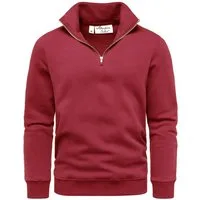 Amaci&Sons Sweatshirt LANDON Troyer Troyer Herren Pullover Zipper Sweatjacke Sweatshirt Sweatjacke