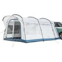 Skandika Vorzelt Vejers 2 Protect, Freistehendes Busvorzelt mit Schlafkabine, Personen: 2 (Stehhöhe 2,1 m, 10 m² Wohnbereich, Folienfenster, Moskitonetz), wasserdicht, 3000mm Wassersäule, 2m Stehhöhe, Camping, für Auto, Van