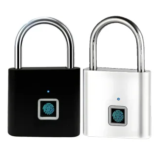 Intelligent Fingerprint Padlock Outdoor Waterproof Rust Proof Zinc Alloy 20 Fingerprints Capacity Type-C Fast Charging I