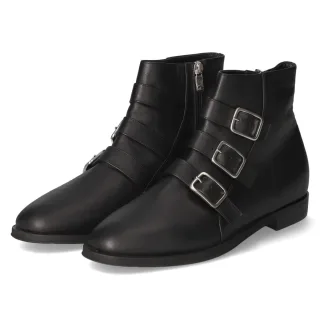 42Plus Stiefeletten - Gr. 42 - Schwarz - Glattleder