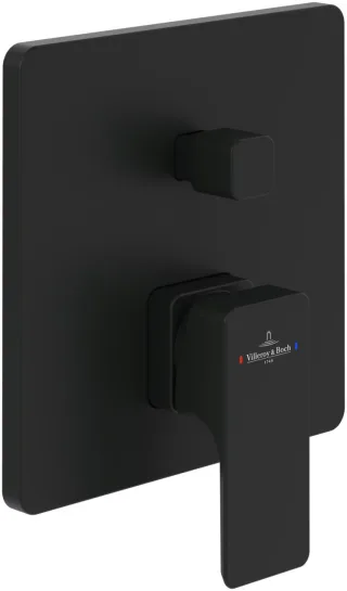 Villeroy & Boch Unterputz-Einhebel-Armatur Subway 3.0 TVS112003000 165x165x51mm Matt Black TVS112003000K5