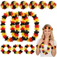 AFKSMILE Kostüm 12 Stück Deutschland Fanartikel Set, Flagge Girlanden Schwarz Rot Gelb