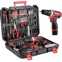 TLGREEN Akku-Bohrschrauber,12V Akkuschrauber Set,Akkubohrer mit 138PCS Werkzeugkoffer, max. 1500 U/min, (Set, 25+1 Drehmomentstufen + 2-Gang-Getriebe, LED Licht), für Holz, Metall & Heimwerkerprojekte