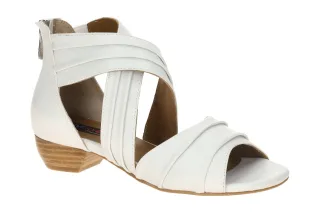 Everybody 28301S4114 GL002 Damen Sandale wei? Echtleder Kreuz-Riemchen-Sandal...