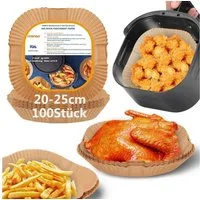 FELIXLEO Backpapier 100 Stück Backpapier für Heißluftfritteuse Air fryer Backpapier