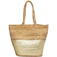 Caspar Strandtasche große Damen Schultertasche aus Stroh Shopper Sommertasche - TS1078