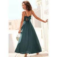 LASCANA Maxikleid Cut-Out am Rücken aus leichter Webware Elegantes Sommerkleid, Spaghettikleid, Viskosekleid, festlich