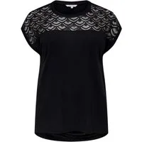 ONLY CARMAKOMA 3/4-Arm-Shirt CARFlake (1-tlg) Spitze