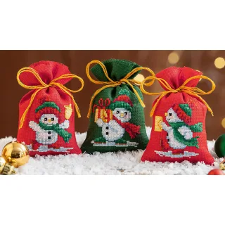 Geschenksäckchen "Schneemänner"