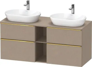 Duravit D-Neo Konsolenwaschtischunterbau wandhängend Leinen Matt 1400x550x664 mm - DE4970B34750000 DE4970B34750000