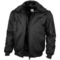Qualitex Workwear Pilotenjacke Pilotenjacke wasserdicht schwarz, Gr. 4XL