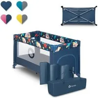 lionelo Baby-Reisebett Stefi, 120x60 cm Tragetasche  Klappbaren  Seiteneingang