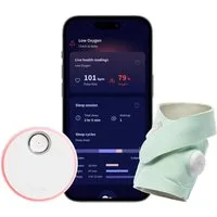 Owlet Baby Care DE Video-Babyphone Owlet Dream Sock - geprüftes zertifiziertes Pulsoximeter, - Herzfrequenz, Sauerstoffsättigung & Schlaftrends via App