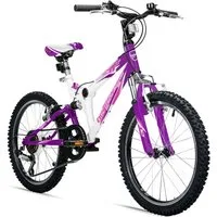 bergsteiger Mountainbike Montreal 20, 24 Zoll Kinderfahrrad, 6 - 13 Jahre, Mädchen, Jungen, 6 Gang Shimano Tourney RD-TY21 Schaltwerk, Kettenschaltung, Scheibenbremse, V-Brake