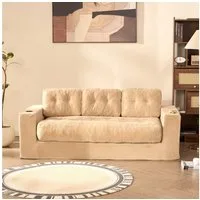 LITBIRD Sofa Bodensofa 3-Sitzer 190 cm, modulares Kordstoff Sofa mit Rückenlehne, 1 Teile, Jugend- & Studentensofa, bequemes Relax Sofa