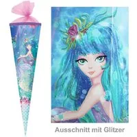 Herlitz Schultüte 85 cm Mädchen 2025 veredelt Mermaid Glitzer