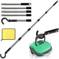 FOUORTUNATE-BEE Reinigungs-Set Universal Poolroboter Haken mit 180 cm Teleskopstange Zubehör, Für Aufstellpool, Einbaupool und Poolreinigung vielseitig nutzbar