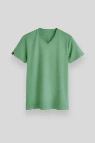 Herren V-Ausschnitt Kurzarm T-Shirt