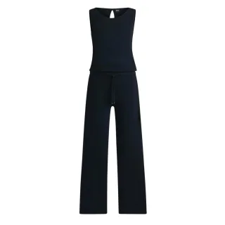 Boss - Jumpsuit für Damen, Schmuckkragen, Ärmellos (Dunkelblau)