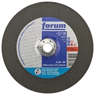 Forum Schruppscheibe Stahl/Inox, 230 x 7,0 mm, gekröpft , Abmessung Ø x H:230 x 7,0mm, Anwendungsbereich:Stahl, Form:gekröpft