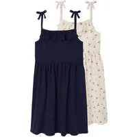 vertbaudet Minikleid Mädchen Trägerkleider BASIC 2er-Pack
