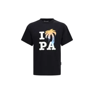 Palm Angels Schwarzes Baumwoll-T-Shirt