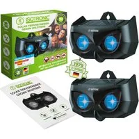 ISOTRONIC Wildwarner Isotronic Solar Tiervertreiber mit Blaulicht, Set 2 Stück 1-tlg.