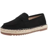 Ital-Design Elegante Freizeitschuhe für Damen mit rutschfester Sohle Slipper (89322750) Flach Mokassins in Schwarz