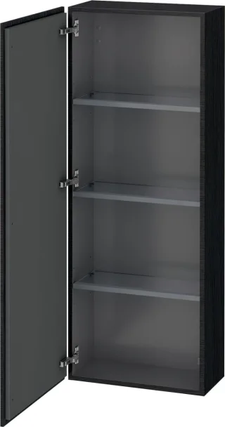 Duravit L-Cube Halbhochschrank Eiche Schwarz Matt 500x243x1320 mm - LC1169L1616 LC1169L1616